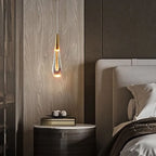Kristy Modern Water Drop Wall Lamp, Black/Gold