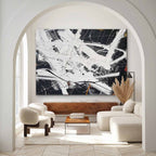 Wall Art Abstract Dynamic Splatter Brushstrokes Inspired