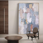 Soft Neutral Abstract Oil Painting