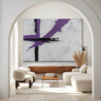 Textured Abstract Geometric Oil Painting