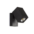 Artiq Modern Outdoor Rotatable Metal Spotlight Wall Lamp, Black