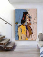 Bold Expressionist Portrait 3D Impasto Painting