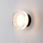 Arisha Modern Mini Bowl Metal Wall Lamp, Black/Gold
