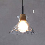 Arisha Minimalist Geometric Glass Pendant Light, Dining Room