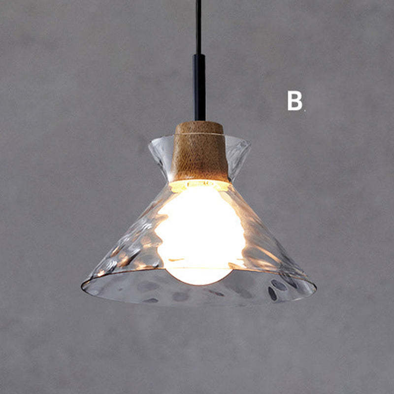 Arisha Minimalist Geometric Glass Pendant Light, Dining Room