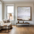 Serene Neutral Landscape Painting