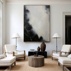 Monochrome Cloud Abstract Painting