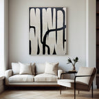 Cracked Texture Abstract Painting Vertical