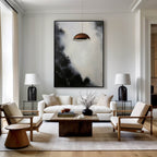 Monochrome Cloud Abstract Painting