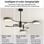 Arisha Pendant Light LED, Metal & Wood, Grey/White/Gold