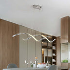 Arisha Modern Wavy Metal/ Pendant Light, Chrome/Gold
