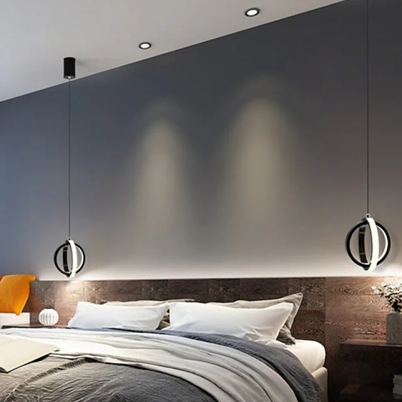Kristy Pendant Light Spherical Modern, Metal, Black/Gold, Kitchen