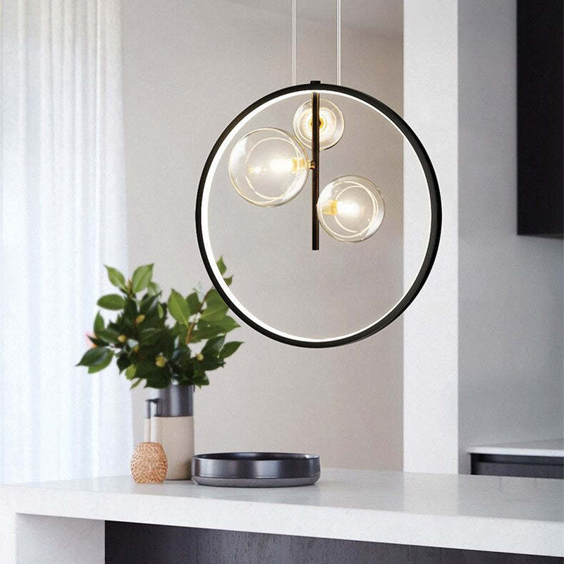 Arisha Nordic Glass Bubbles LED Modern Pendant Light for Dining Room