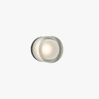 Ray Modern Mini Drum Metal/ Outdoor Wall Lamp, Transparent