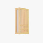 Muto Wall Lamp Rectangular Rustic, Wood/, Log Color, Bedroom