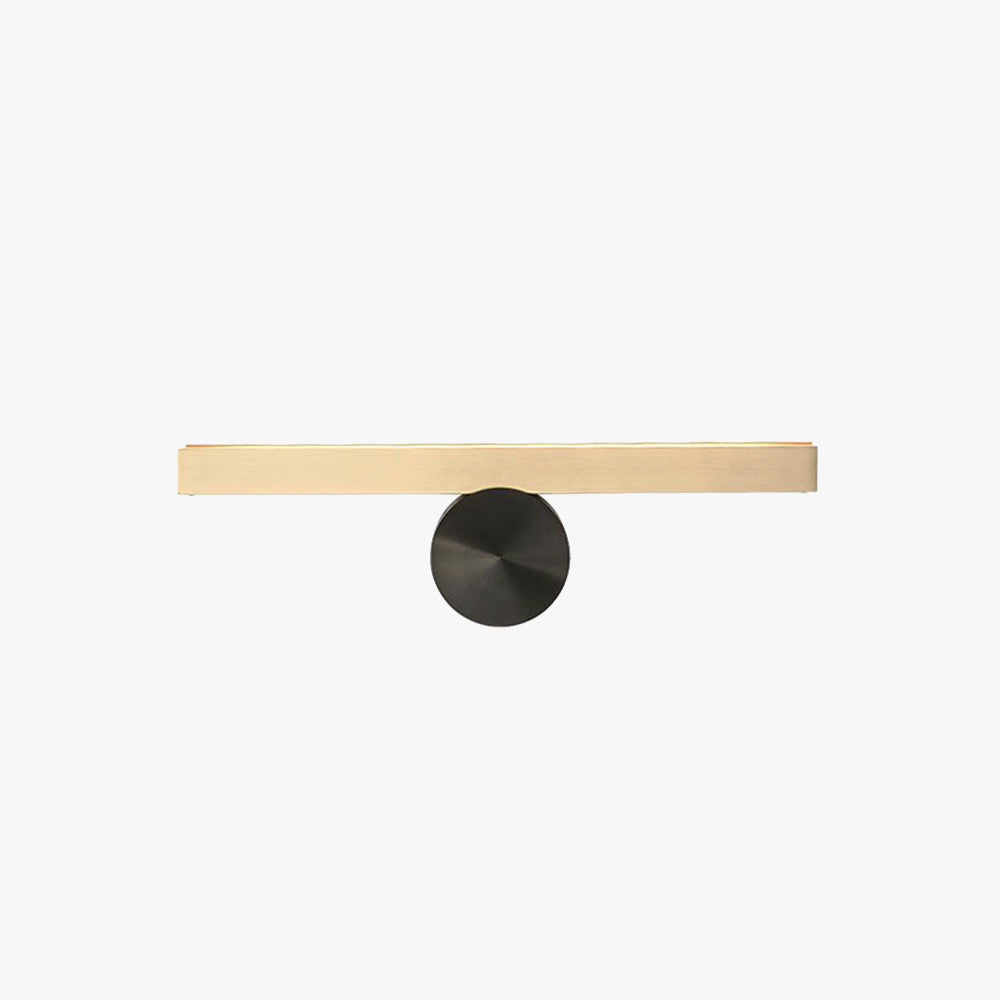 Arisha Modern Geometric Metal Wall Lamp, Black & Gold, Bedroom