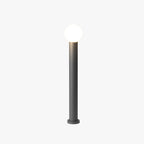 Ray Modern Metal Circular Lamp holder Outdoor Path Light, Black
