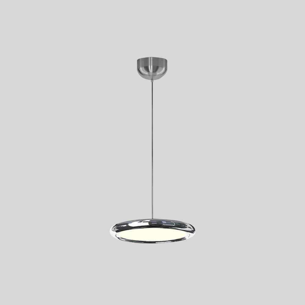 Arisha Minimalist Circular Metal Pendant Light,Silver/Gold/Rose Gold