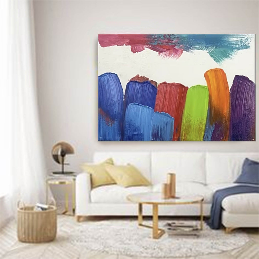 Wall Art Abstract Expressionist Impasto Blue