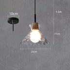 Arisha Minimalist Geometric Glass Pendant Light, Dining Room