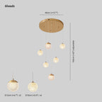 Arisha Multi Staircase Modern Art Deco Pendant Light, Gold