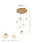 Arisha Multi Staircase Modern Art Deco Pendant Light, Gold