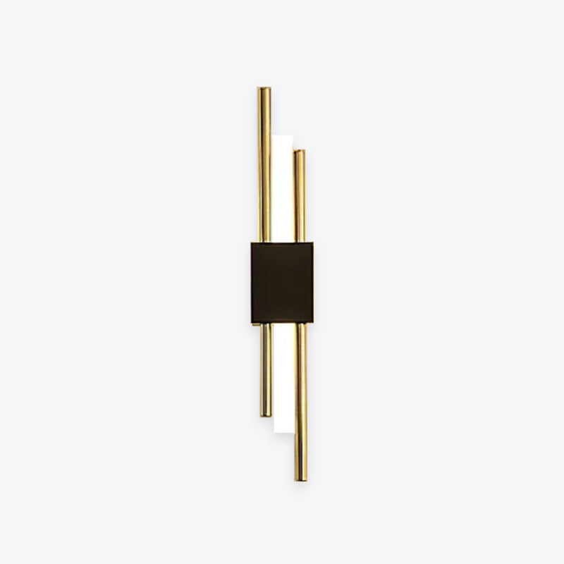 Dune Modern Bar Metal LED Wall Lamp, Black/Gold