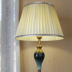 Eryn Antique Floor Lamp, Multi Colors, Metal/Fabric, Bedroom