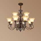 Arisha Retro Flower Pendant Light Metal Glass Living Room Bedroom