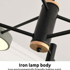 Arisha Pendant Light LED, Metal & Wood, Grey/White/Gold