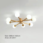 Muto Ceiling Light, Dimmable 6/8 Head