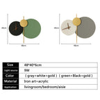 Arisha Modern Clock Metal Painted Wall Light LED Light Bedroom