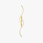 Lumor Modern Linear Wave Bedroom Wall Lamp, Black/Gold