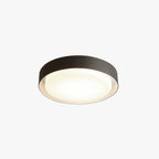 Ray Modern Round Flush Mount Ceiling Light, Metal/, White/Black