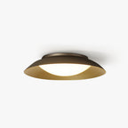 Arisha Round Metal Flush Mount Ceiling Light, Brass