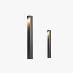 Ray Modern Metal Cylindrical Outdoor Path Light, Black