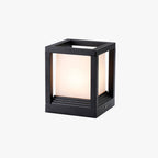 Ray Modern Rectangular Metal Outdoor Lamps, Black