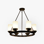 Silva Retro Black Metal/Glass Chandelier for Living Room