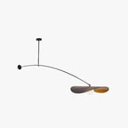 Arisha Minimalist Lotus Leaf Shaped Metal Pendant Light, Black/Gold