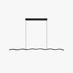 Arisha Wave Linear Pendant Light, Black/White
