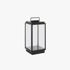 Ray Minimalist Cuboid Outdoor Floor Lamp, Hardwired, Black