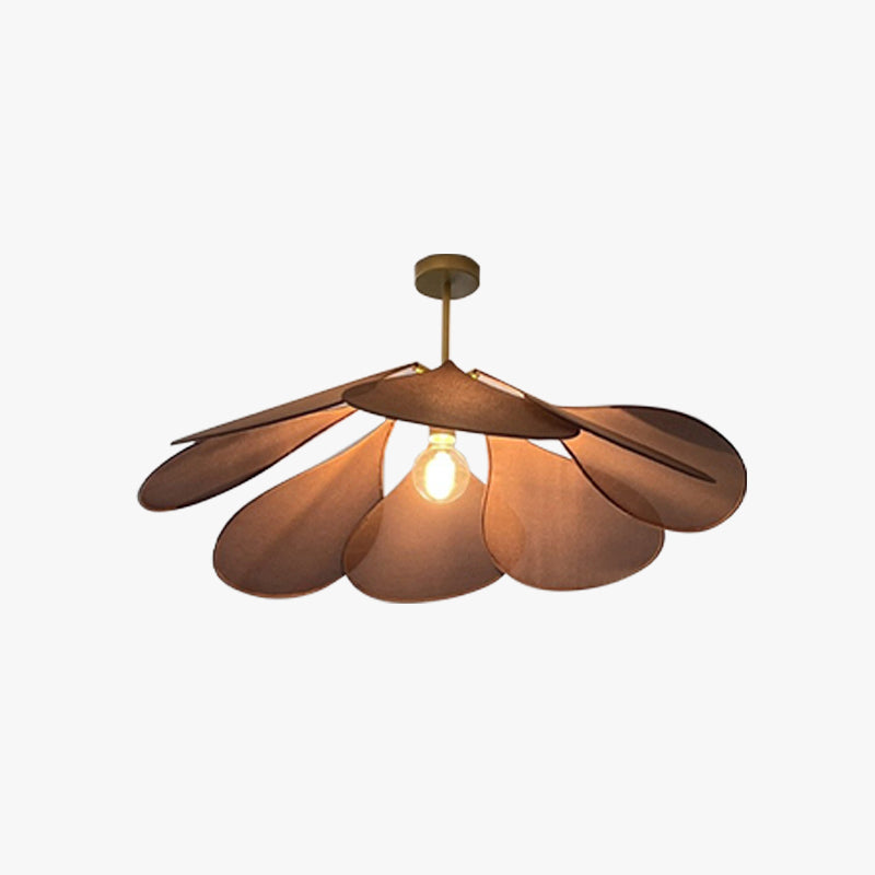 Ritta Pendant Light Vintage Rustic Wabi Sabi, Fabric, White/Brown