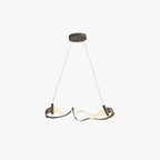 Arisha Metal Gold Pendant Light, Wavy Shape