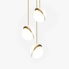 Valentina Simple Pendant Light, Gold & White