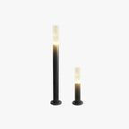 Ray Metal Cylindrical Outdoor Path Light, Black