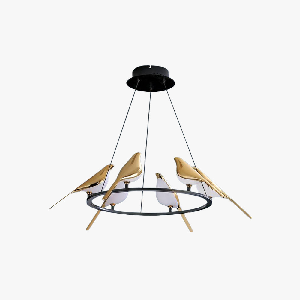 Arisha Modern Bird Pendant Light, Gold & Black, 2 Style