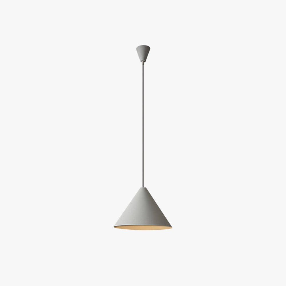 Arisha Minimalist Cone Metal Pendant Light, Grey