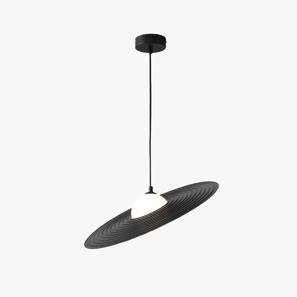 Arisha Minimalist Star Ring Pendant Light,Black/White