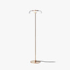 Salgado Transparent Floor Lamp, Metal & Glass, 2 Colour