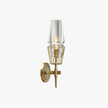 Arisha Vintage Lantern Glass Wall Lamp, Gold